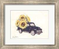 Framed Sunflower Farm Truck