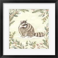 Framed Woodland Animals Raccoon