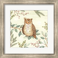 Framed Woodland Animals Owl
