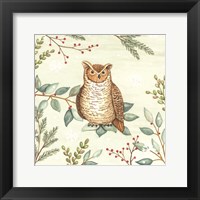 Framed Woodland Animals Owl