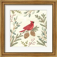 Framed Woodland Animals Cardinals