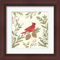 Framed Woodland Animals Cardinals