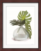 Framed Monstera Leaf Vase