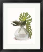 Framed Monstera Leaf Vase
