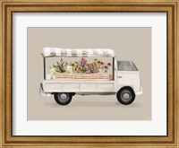 Framed Vintage Flower Truck