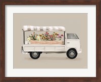 Framed Vintage Flower Truck