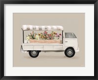 Framed Vintage Flower Truck