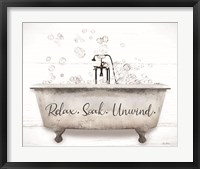 Framed Relax, Soak, Unwind Bathtub