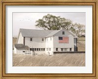 Framed USA Patriotic Barn