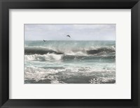 Framed Sea Birds Among the Waves