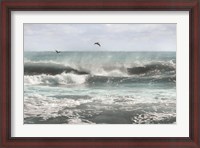 Framed Sea Birds Among the Waves