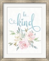 Framed Be Kind Floral