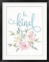 Framed Be Kind Floral