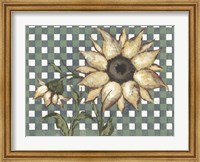 Framed Plaid Sunflowers
