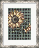 Framed Sunflowers Plaid I