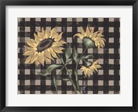 Framed Sunflowers Plaid II
