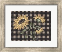 Framed Sunflowers Plaid II