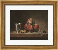 Framed Vintage Peach Still Life