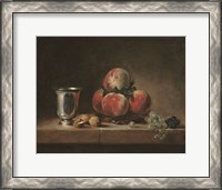 Framed Vintage Peach Still Life