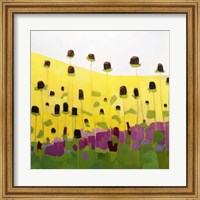 Framed Coneflowers With Pink