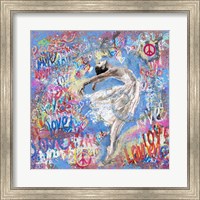 Framed Graffiti Ballerina 1