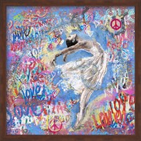 Framed Graffiti Ballerina 1