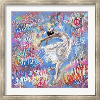 Framed Graffiti Ballerina 1