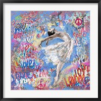 Framed Graffiti Ballerina 1