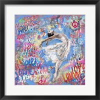 Graffiti Ballerina 1 Framed Print