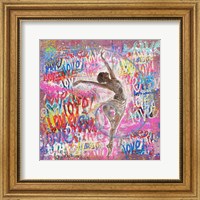 Framed Graffiti Ballerina 2