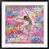 Framed Graffiti Ballerina 2