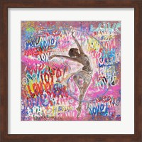 Framed Graffiti Ballerina 2
