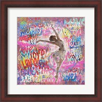 Framed Graffiti Ballerina 2