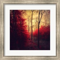 Framed Ruby Red Forest