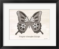 Framed Prayer Butterfly
