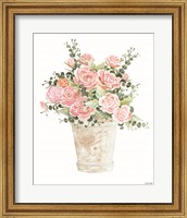 Framed Cotton Candy Roses III