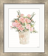 Framed Cotton Candy Roses III