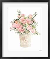 Cotton Candy Roses III Framed Print