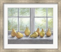 Framed Pears on a Window Sill
