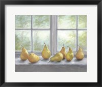 Framed Pears on a Window Sill