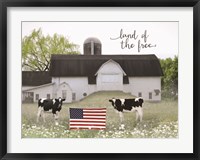 Framed Land of the Free Cows