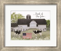 Framed Land of the Free Cows
