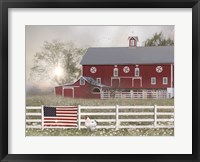 Framed Patriotic Farm