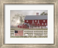 Framed Patriotic Farm