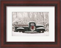 Framed Holiday Vintage Truck