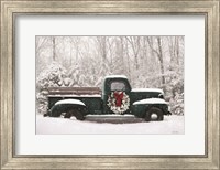 Framed Holiday Vintage Truck