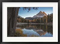 Framed Dolomites Reflection at Sunrise