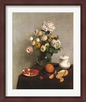 Framed Flowers and Fruit 1