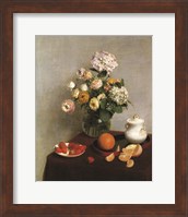 Framed Flowers and Fruit 1