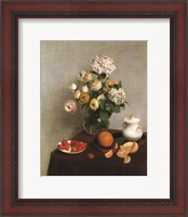 Framed Flowers and Fruit 1